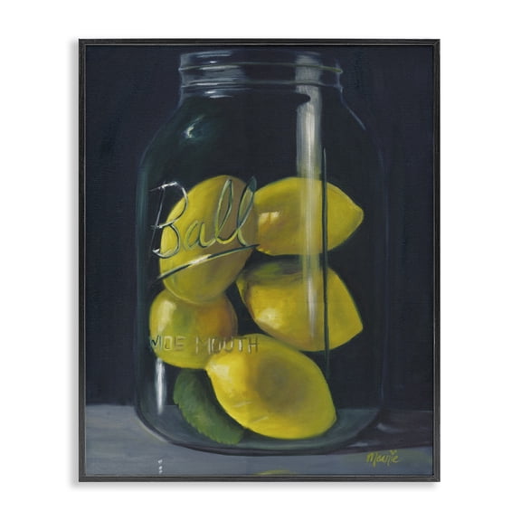 Stupell Industries Rustic Lodge Lemon Fruit Still Life Black Framed Giclee Art, 16 x 20, by Marnie Bourque