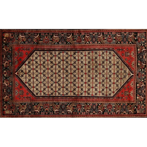 Ahgly Company Machine Washable Indoor Rectangle Traditional Gold Brown Area Rugs, 2' x 4'