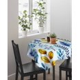 thumbnail image 4 of Blue Yellow Leaves Suqare Tablecloth - 60 x 60 Inch, Spring Botanical Leaf Farmhouse Watercolor Waterproof & StainResistant Tablecloth, Washable Oil-proof Table Cover for Dining/Party/Wedding/Buffet, 4 of 9