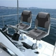 thumbnail image 2 of Huisuilinss Boat Seat,Low Back Fishing Boat Seat,Fold-Down Fishing Boat Chair,2 Pack Captain Boat Seat With Thickened Sponge Padding And Hinge For Sightseeing Boat Speedboat Canoe, 2 of 7