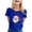 Blue, variant on NJGRAE Plus Size Tops for Women Women’S Off Shoulder Tees T Shirts for Women Graphic Tee Clothes Summer Short Sleeve Top Women’S High Low Hem Tees Xxl