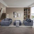 thumbnail image 6 of Modular U-Shaped Sectional Sofa, 128" Convertible Oversized Corduroy Couch with Chaise Lounge, No Assembly Needed, Modern Boneless Couchs, Gray, 6 of 9
