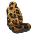 thumbnail image 1 of Wukai Golden Leopard Glitter Full Set Car Seat Covers with Soft Padding Universal Auto Front Seats Protector and Cushion Mat, 1 of 5