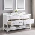 thumbnail image 4 of Georgia 60" Aosta White Stone Top Double Vanity w/o Mirror White, 4 of 11