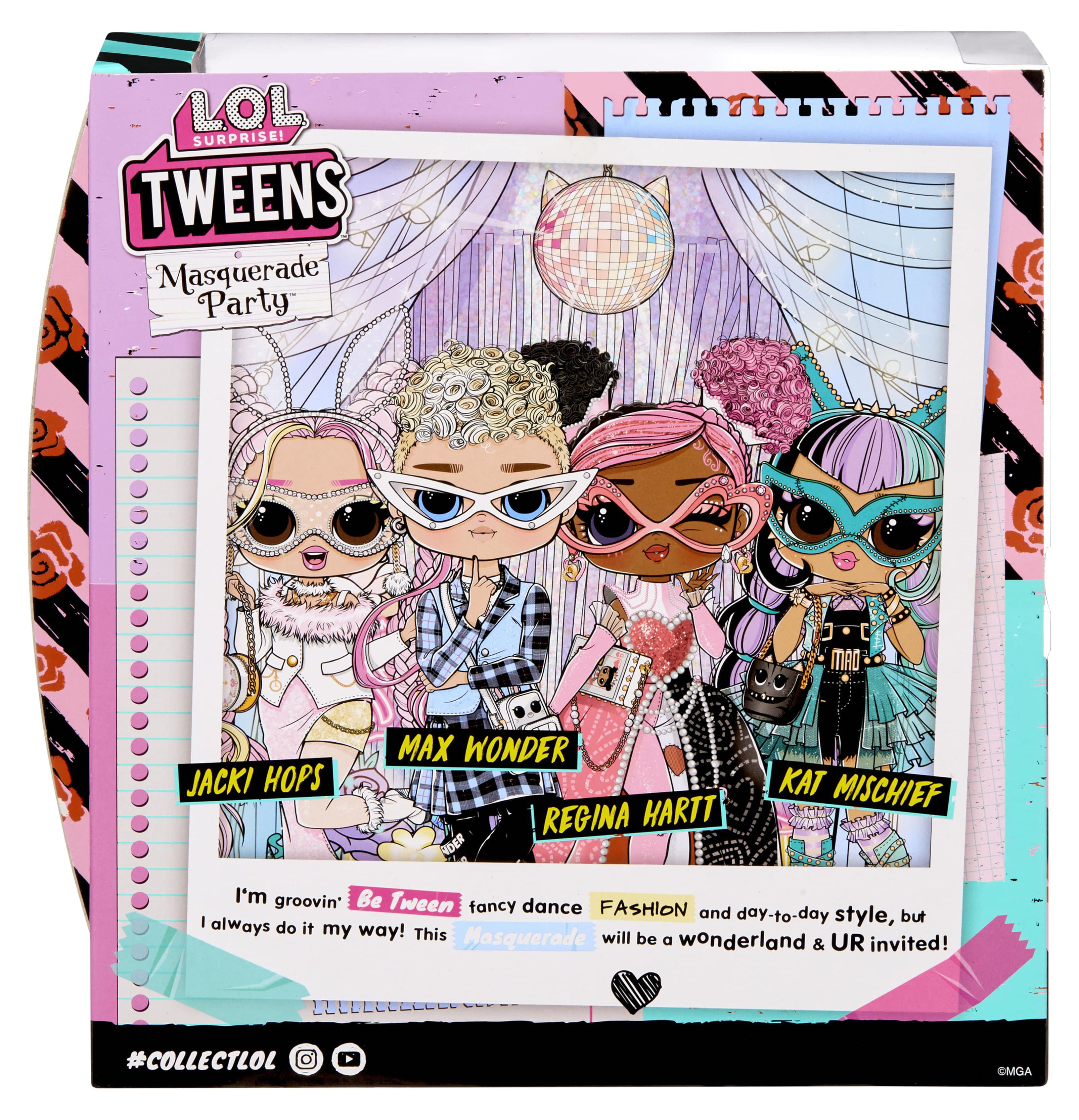 L.O.L. Surprise Tweens Masquerade Party Fashion Doll Regina Hartt with 20 Surprises Including Party Accessories and 2 Fashion Looks – Great Gift for Kids Ages 4+