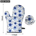 thumbnail image 6 of Pioneer Flower Floral Print Pattern Oven Mitt 2-Pack Set, Heat Resistant Kitchen Gloves, 7.7" X 12", 6 of 6