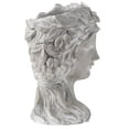 thumbnail image 4 of GDF Studio Elegant Greek-Style Grey Cement Indoor Outdoor Lady Head Planter, 8" x 9" x 11.5", 4 of 6