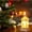 White, variant on Christmas Mini Electronic Candle Ambient Light, Simulated Flame Mini Wind Lamp Plastic Small Night Light, for Christmas Halloween Holiday Party Tabletop Hanging Home Decor