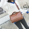 thumbnail image 5 of LIFKOME Ladies Handbag Rivet Crossbody Bag PU Material Bag Miss Size 1 Brown, 5 of 8