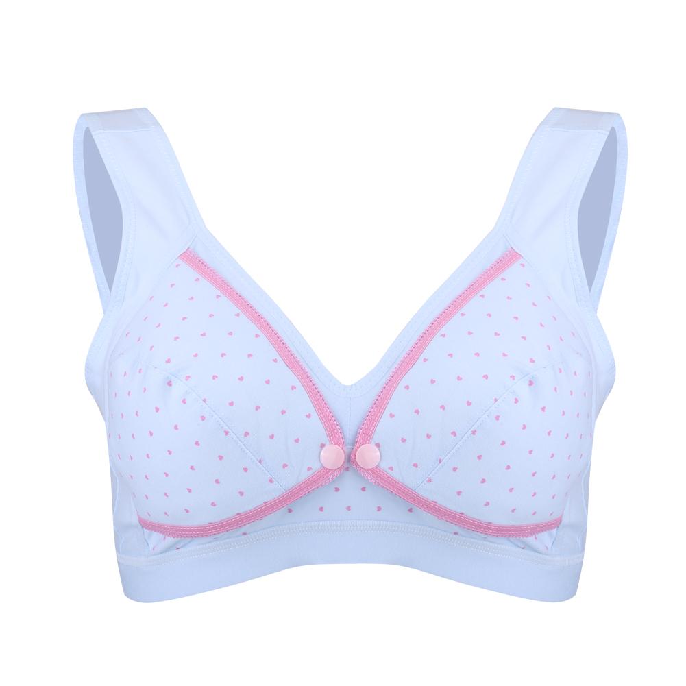 LYUMO LYUMO Breastfeeding Bra, Cotton Wire Free Maternity Nursing