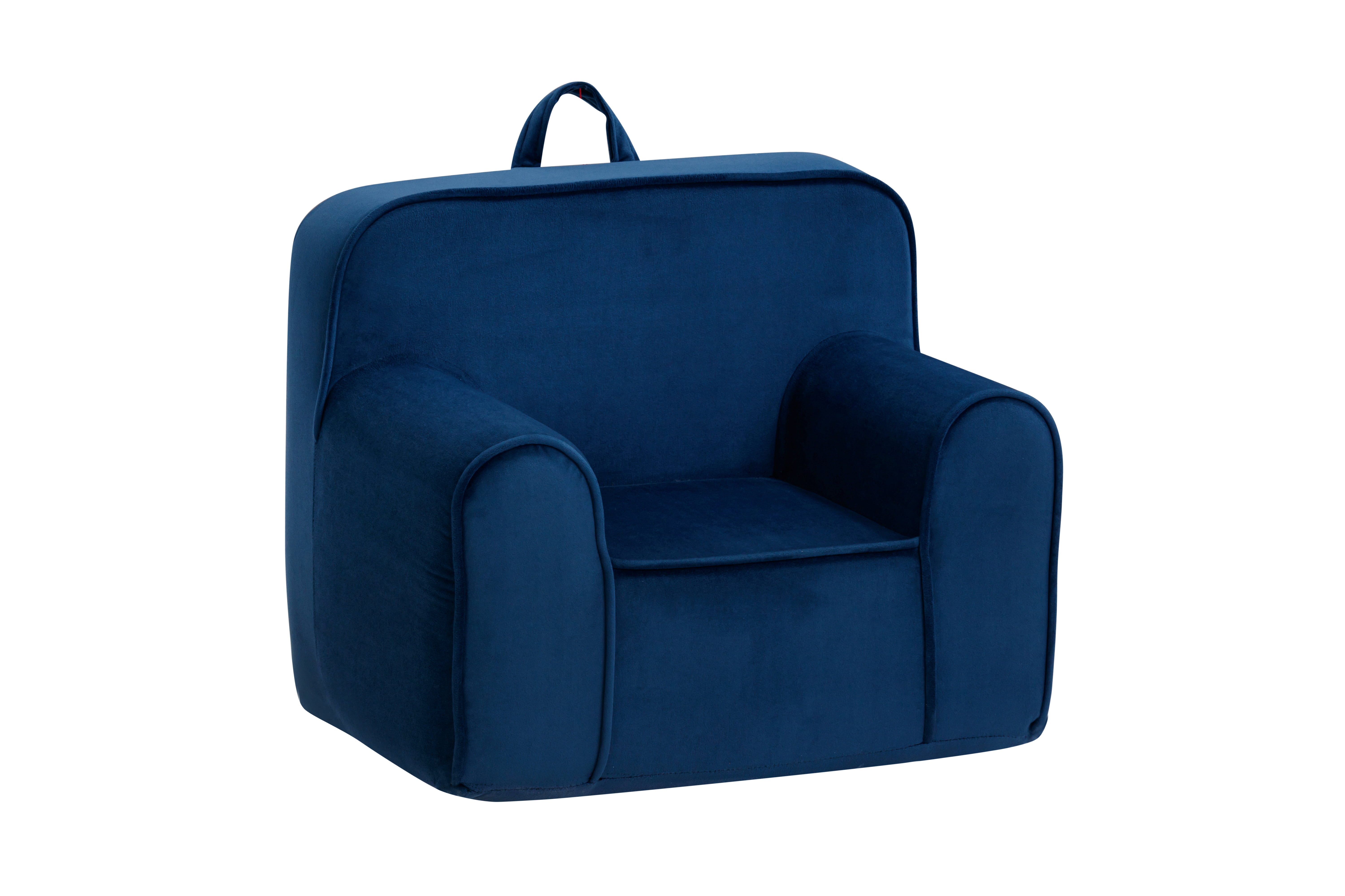 Olive & Opie Kuddlez Kids/Toddlers Foam Chair with Washable Cover, Blue