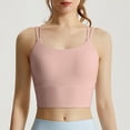 thumbnail image 1 of Camisola deportiva con tirantes finos para correr, con almohadilla fija integrada para el pecho, a prueba de golpes, de secado rápido, para la espalda y fitness, 1 of 6