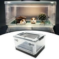 thumbnail image 2 of Reptile Feeding Box Hamster Breeding Box Cage Mice Small Animals, Black, 2 of 8
