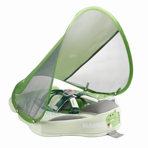 Baby Pool Float GENTEACO Mambobaby con toldo extraíble de 3 a 24 meses