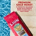 thumbnail image 3 of Lion Coffee, Premium Gold Roast, 10% Kona Coffee Blend, Whole Bean, 24 Ounce Bag, 3 of 6