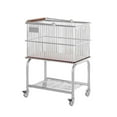 thumbnail image 2 of Carrito rodante Carrito utilitario Multifuncional Ahorro de espacio Conveniente Ligero Brown 2 nivel, 2 of 9