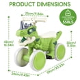 thumbnail image 5 of bestolf Dinosaur Balance Bike for 1-3 Year Olds,Toddler 4-Wheel Walker Scooter with Music & Mist Spray Effects,No-Pedal Training Bike, 5 of 7
