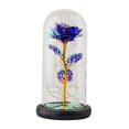 thumbnail image 1 of Día de San Valentín de la cúpula de cristal de la flor artificial plástica Púrpura + luz cálida Zulema Luz rosa encantada, 1 of 8