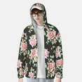 thumbnail image 2 of Vsdgher Sweat à Capuche Imprimé Fleurs Roses pour Adultes, Protection Solaire à Manches Longues pour Hommes et Femmes, Pêche, Course, Natation - 3TG, 2 of 7