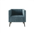 thumbnail image 2 of Castle Place Luxurious Corduroy Velvet Upholstered Armchair, Light Blue, 2 of 7