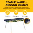 thumbnail image 4 of Navy Blue Christmas Table Cloths for 8 Foot Rectangle Tables, Xmas Tree Snowflakes Winter Patio Waterproof Elastic Fitted Tablecloths, Washable Rectangular Table Cover for Camping, 4 of 8