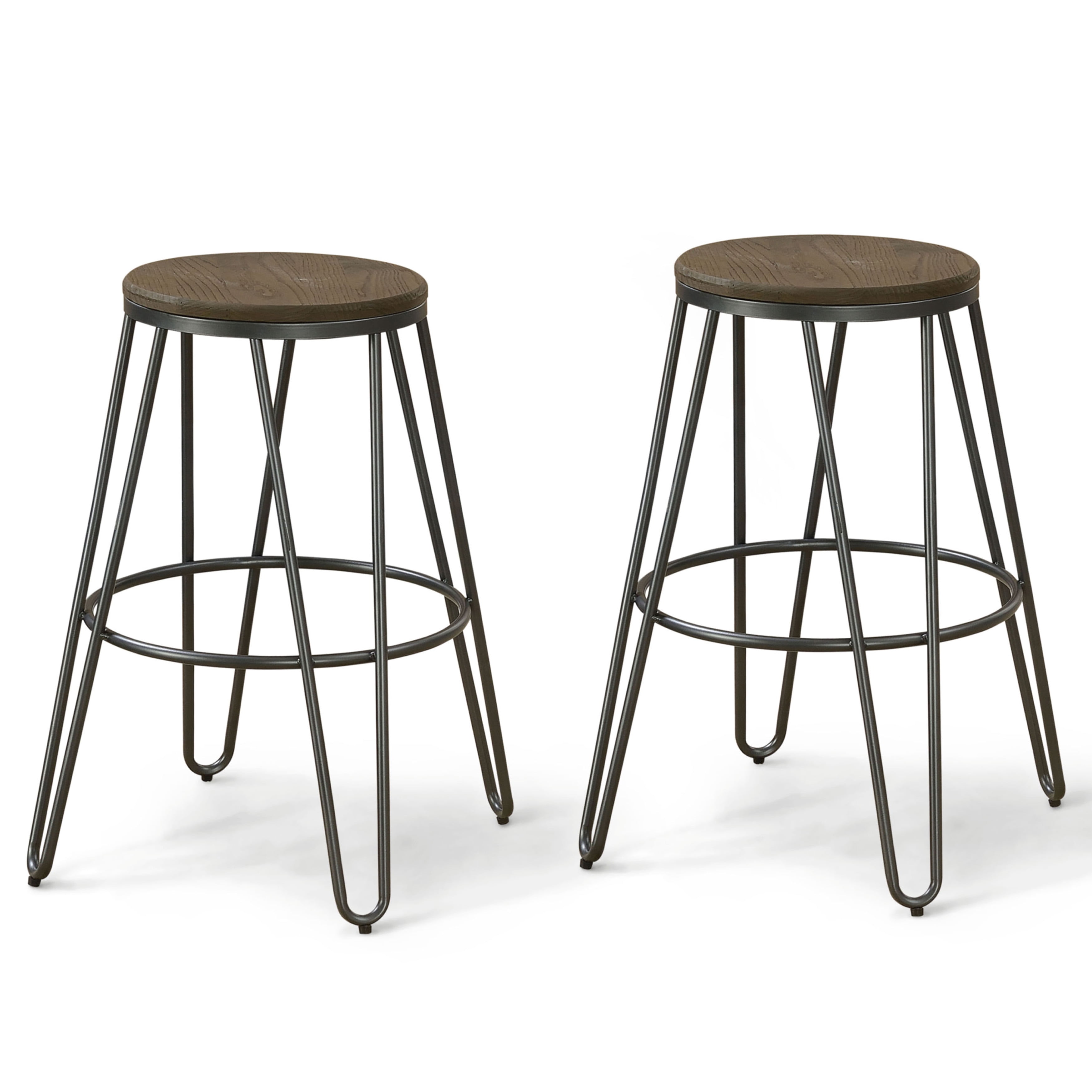Industrial Style Stool Details about   24'' High Backless Green Metal Counter Height Stool 