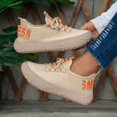 thumbnail image 6 of Women's Mesh Lace Up Platform Casual Walking Shoes Breathable Comfortable Thick Sole Sneakers Lightweight Daily Commute Outdoor Athletic Footwear, 6 of 8