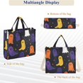 thumbnail image 6 of FORMRS Womens Corduroy Tote Bag Crossbody Shoulder Handbag with Pocket, Halloween Colorful Ghosts, 6 of 7