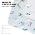 thumbnail image 2 of Bimocosy Crib Sheets Fitted 2 Pack for Baby Boys & Girls 52'’ x 28'' (Plane), 2 of 8