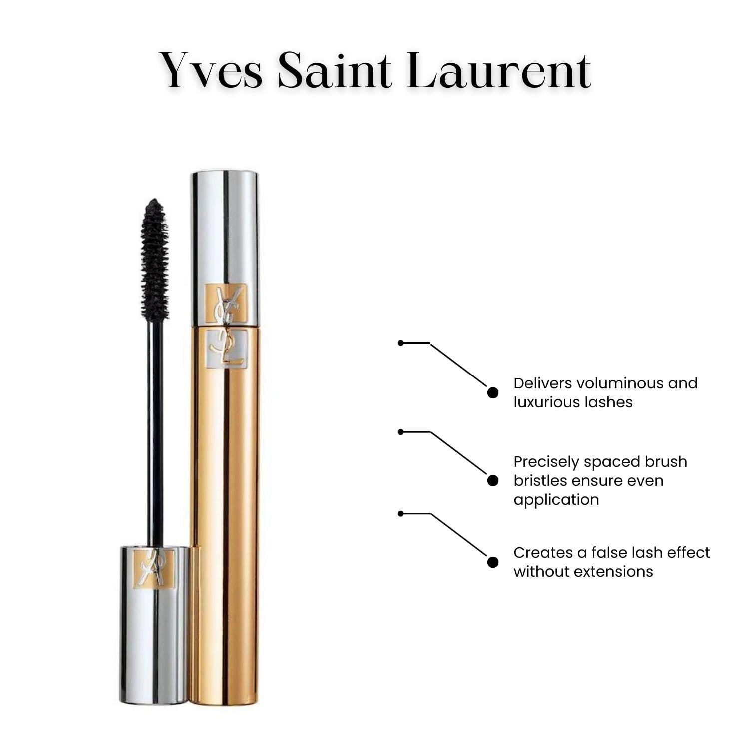 Yves Saint Laurent Mascara Volume Effet Faux - High Density Black - 7.50 ml - Walmart.com