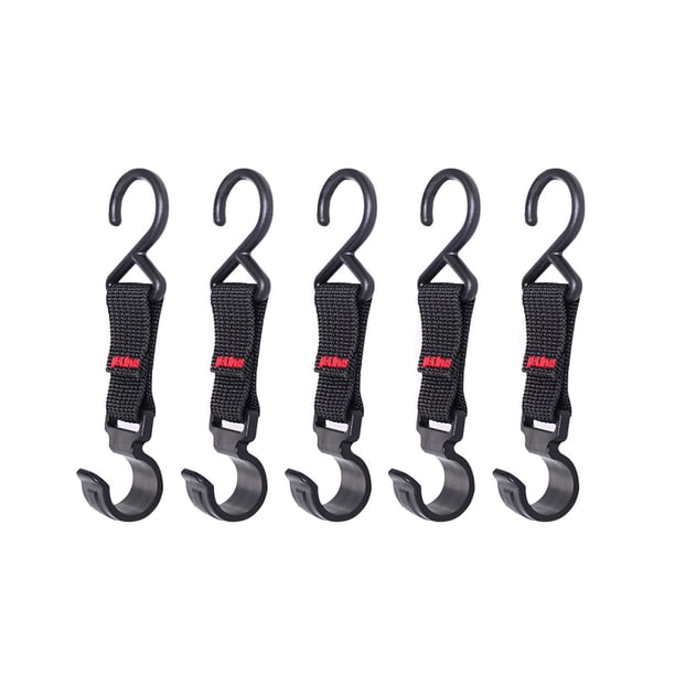 Soidarity Ganchos de almacenamiento de 5 piezas, colgador organizador portátil extraíble para acampar, accesorio organizador de Picnic para mochilero carpas L Soidarity OD022501-02B