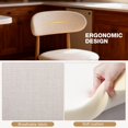 thumbnail image 3 of JERBOR Bar Stools Set of 2, Counter Height Bar Stools Upholstered Counter Stools Modern Barstools with Metal Legs for Kitchen Island Dining Room, Beige, 3 of 8