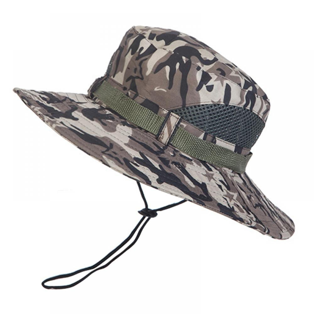 Neck Flap Safari Bucket Hat Cap Camouflage Camping Outdoor Hunting Yard Garden 