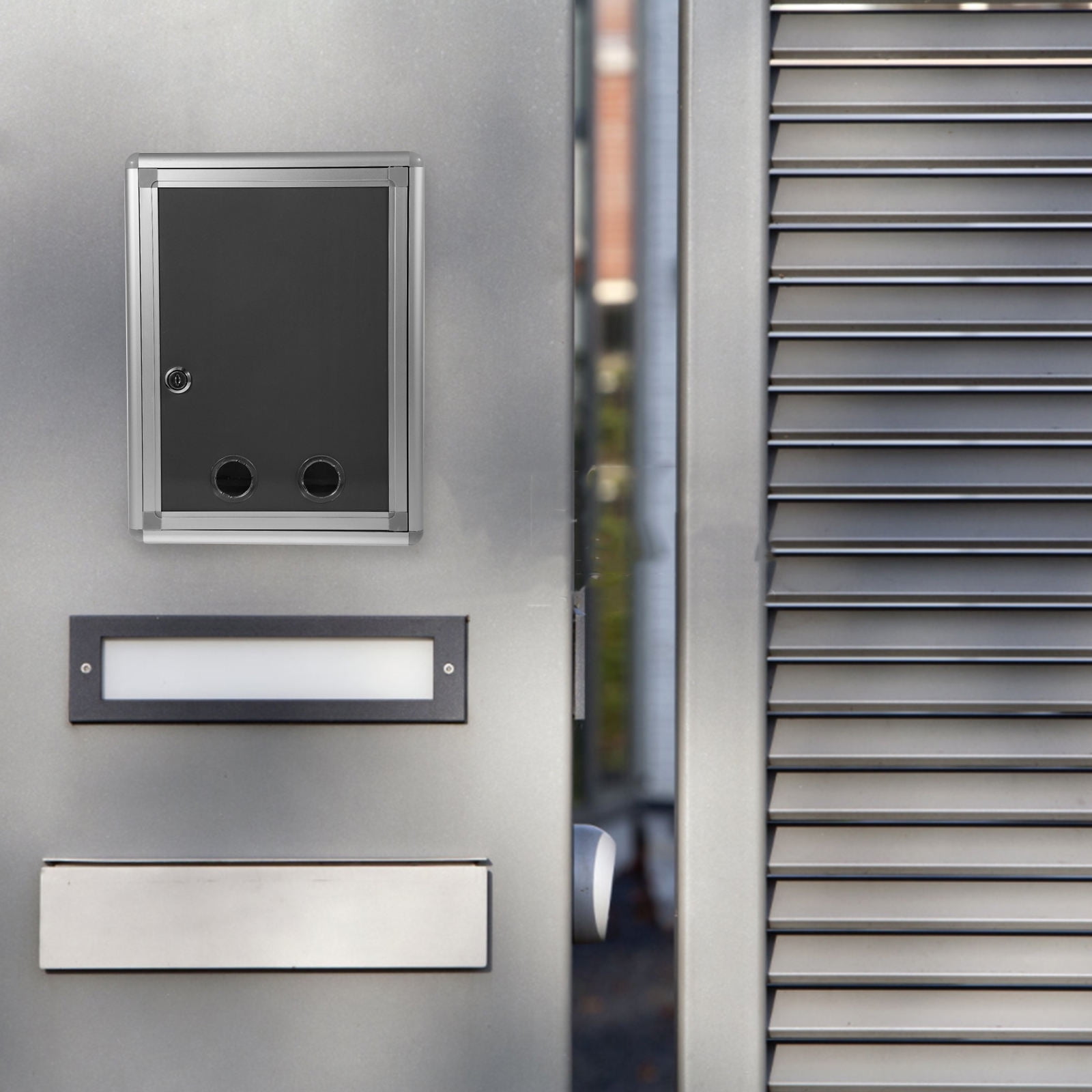 WHAMVOX Wall Mount Mailbox for Daily Use Silver Aluminum Alloy and Plastic 1 Set Fits Multiple Letters