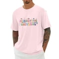 thumbnail image 2 of BUWTTED T Shirts for Man Autism Awareness Letter Print Short Sleeve Casual Crew Neck Tees Comfortable Loose Graphic Pink Shirt XXL, 2 of 6