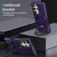 thumbnail image 3 of Cowithday for Samsung Galaxy S23 Plus 5G Case with Magnetic Ring Stand, [Ring Holder] [Military Drop Protection] [Non-Slip Grip] Shockproof Soft Edge Phone Case Cover for Samsung S23 Plus, Darkpurple, 3 of 9