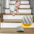 thumbnail image 2 of Non-Slip Stair Treads for Wooden Steps Indoor, 15 Pack 8" X 30" Edging Stair Rugs with TPE Backing, 0.4" Thick Carpet Stair Treads for Kids Elders & Pets, 100% Polyester Soft Stair Runners, Beige, 2 of 14
