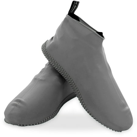 

BAYI - Shoe Covers Waterproof Work Boots Cover Reusable Boot & Shoe Rain Silicone Protector Non-Slip Non-toxic Stretchable Multi Use (M Grey)