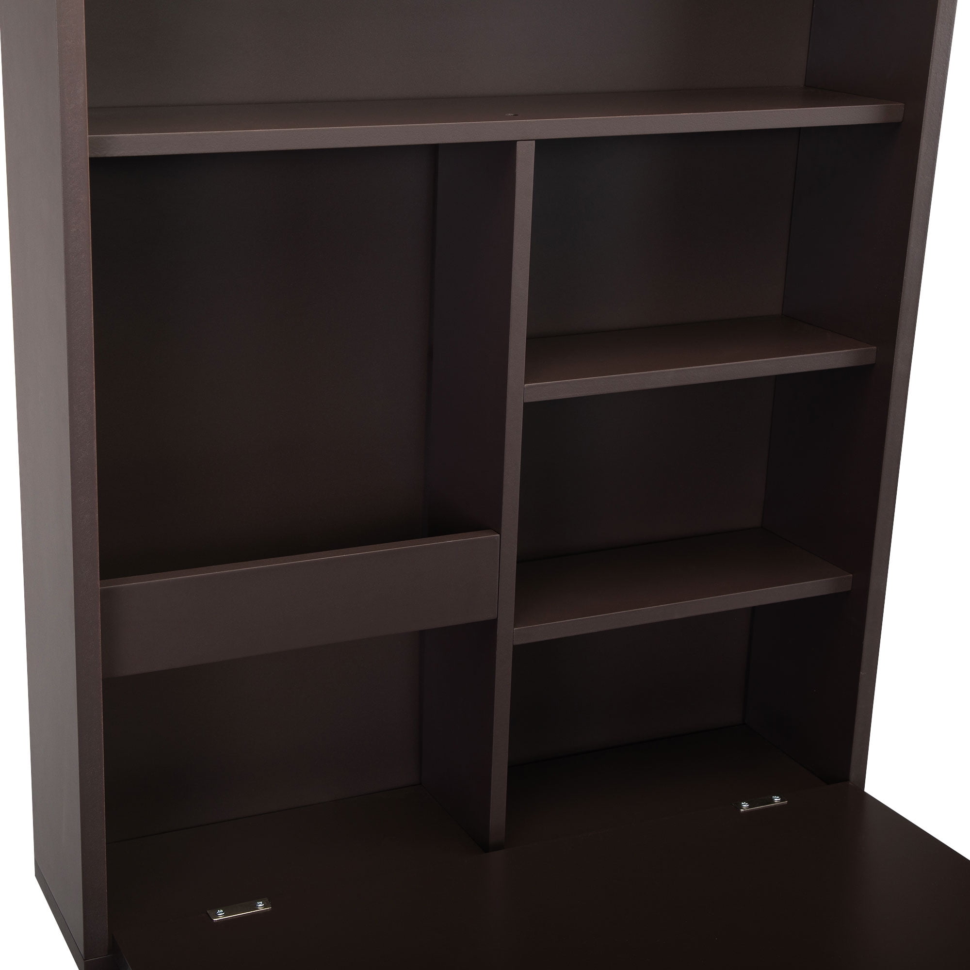 Lowestbest Wall-Mounted Desk, Foldable Computer Desk with Storage Shelf, Brown Lowestbest Wall-Mounted Desk, Foldable Computer Desk with Storage Shelf, Brown