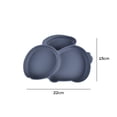thumbnail image 3 of Plato De Alimentación De Bebé De Silicona Platos para niños de dibujos animados Platos de alimentación para bebés de silicona Cubiertos para bebés (Azul marino) Ehuebsd Libre de BPA, 3 of 9