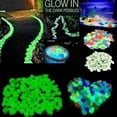 thumbnail image 2 of 100pcs Luminous Stones For Outdoor Walkways Garden Yard Decor Fish Tank Pebble Rocks Glowing Stones Glow In Dark, 2 of 5