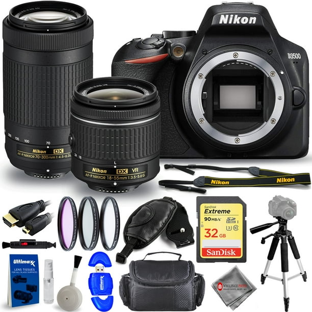 Nikon D3500 DSLR Camera with 1855mm and 70300mm Lenses 1588 Pro