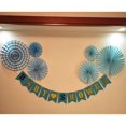 thumbnail image 2 of Baby Shower Papel Pinwheel Ventiladores Partido Telón De Fondo Azul Kits Colcomx Party Party Fan Garland, 2 of 7