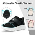 thumbnail image 3 of FitVille Extra Wide Womens Walking Shoes with Adjustable Strap Sneakers for Women, Black, 8.5 x-Wide, 3 of 8