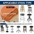 thumbnail image 5 of 2Pcs Bar Stool Covers Round Chair Cover, Round Barstool Seat Covers for Chairs, Waterproof Circle Chair Cover with Elastic Bands for 12-14inch, Coffee, 5 of 7