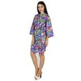 thumbnail image 4 of Bimba Women Printed Short Cotton Robe Bride Bridesmaid Getting Ready Coverup, 4 of 9