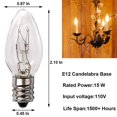 thumbnail image 2 of Bombillas de sal Alphines, 15 W, base E12, paquete de 12 unidades, regulables, 2 of 7