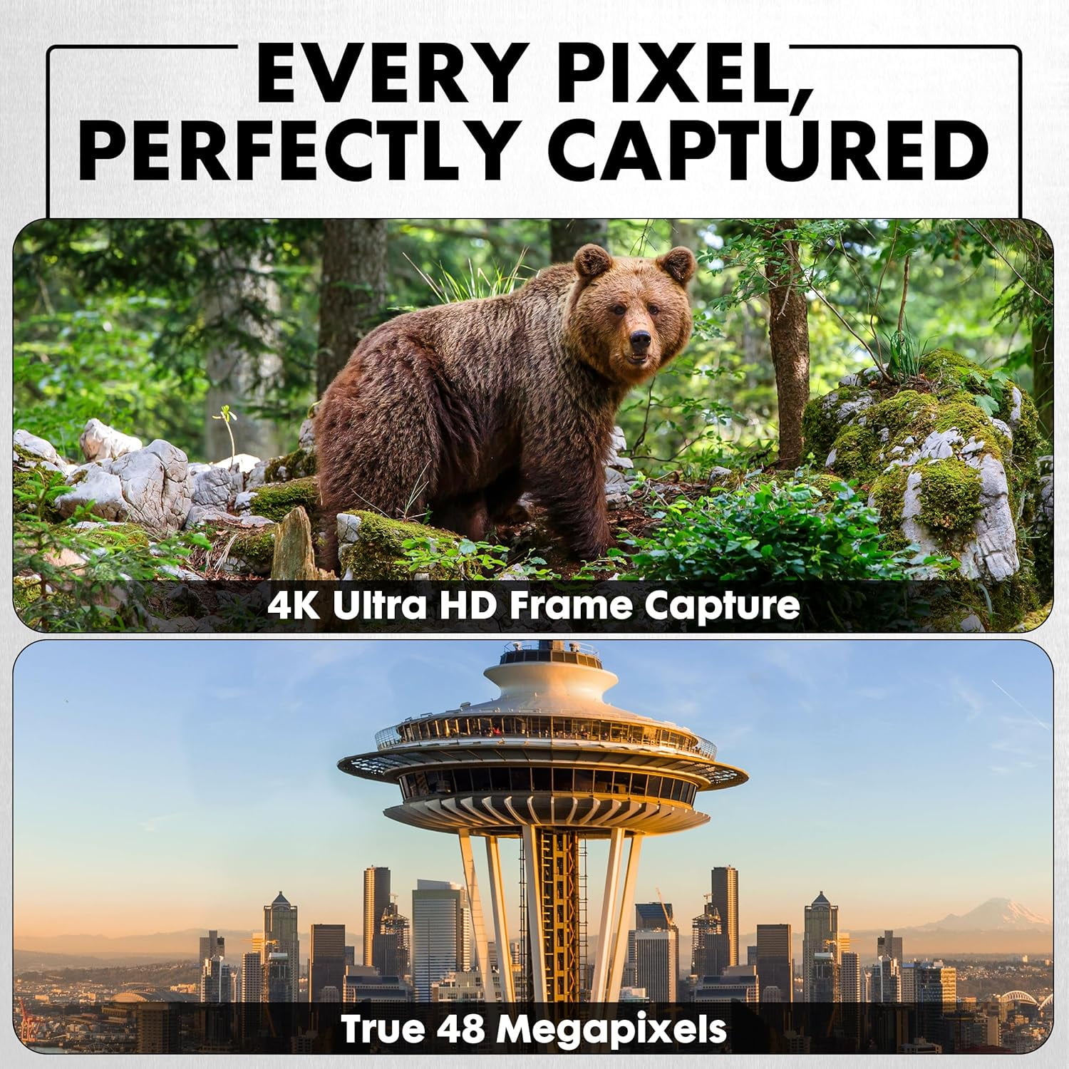 Minolta MN1232A 12x32 Digital Binoculars- 4K UHD Video Camera, 48MP Photo, 8X Digital Zoom, IPS Anti-Glare Screen, Fog-Resistant Optics, Compact, Ideal for Birdwatching & Travel Hunting