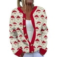 thumbnail image 3 of DDAPJ pyju Christmas Cardigan Sweaters for Women Oversized Ugly Christmas Sweater Xmas Holiday Open Front Knit Outerwear Multicolor XXXL, 3 of 4