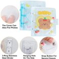thumbnail image 3 of shiyou-2Pcs 3 Inch Mini Photo Album,20 Sheets 40 Pockets Photo Album in Loose Leaf Refillable 3 Rings Photocard Binder Cover Kpop Photocard Holder with Pendant for Picture Cards Storage,Blue White, 3 of 4